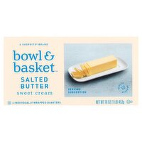 Bowl & Basket Sweet Cream Salted Butter, 4 count, 16 oz , 1 Pound