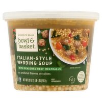 Bowl & Basket Italian-Style Wedding Soup with Seasoned Beef Meatballs, 20 oz, 20 Ounce