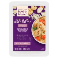 Bowl & Basket Tortellini Mixed Cheese Value Pack, 20 oz, 20 Ounce