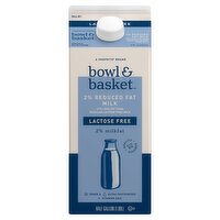 Bowl & Basket Lactose Free 2% Reduced Fat Milk, half gallon, 64 Fluid ounce