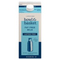 Bowl & Basket Lactose Free Fat Free Milk, half gallon