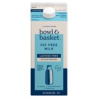 Bowl & Basket Lactose Free Calcium Enriched Fat Free Milk, half gallon