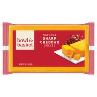 Bowl & Basket Natural Sharp Cheddar Cheese, 16 oz, 16 Ounce
