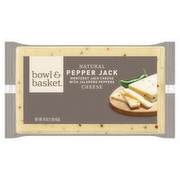 Bowl & Basket Natural Pepper Jack Cheese, 8 oz, 8 Ounce