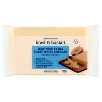 Bowl & Basket New York Extra Sharp White Cheddar Natural Cheese, 16 oz