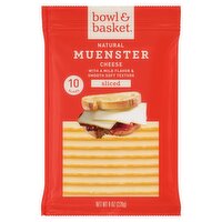 Bowl & Basket Sliced Muenster Natural Cheese, 10 count, 8 oz