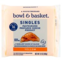 Bowl & Basket Singles Yellow Cheese, 3/4 oz, 16 count, 16 Ounce