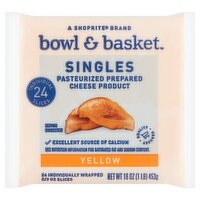 Bowl & Basket Singles Yellow Cheese, 2/3 oz, 24 count