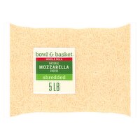 Bowl & Basket Whole Milk Shredded Mozzarella Natural Cheese, 5 lb