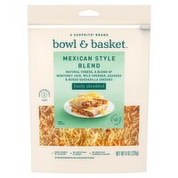 Bowl & Basket Finely Shredded Mexican Style Blend Cheese, 8 oz