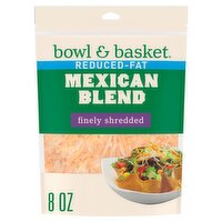 Bowl & Basket Reduced-Fat Finely Shredded Mexican Blend Cheese, 8 oz