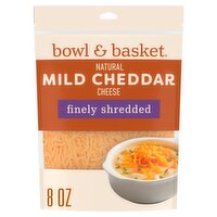 Bowl & Basket Finely Shredded Mild Cheddar Natural Cheese, 8 oz