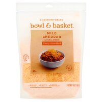 Bowl & Basket Finely Shredded Mild Cheddar Natural Cheese, 8 oz, 16 Ounce