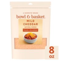 Bowl & Basket Finely Shredded Mild Cheddar Natural Cheese, 8 oz