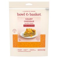 Bowl & Basket Finely Shredded Sharp Cheddar Natural Cheese, 8 oz, 8 Ounce