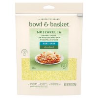 Bowl & Basket Part-Skim Shredded Mozzarella Cheese, 8 oz, 8 Ounce