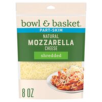 Bowl & Basket Part-Skim Shredded Mozzarella Natural Cheese, 8 oz