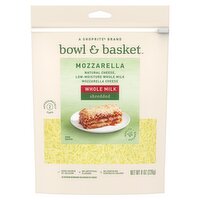 Bowl & Basket Whole Milk Shredded Mozzarella Cheese, 8 oz