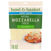 Bowl & Basket Shredded Part-Skim Mozzarella Natural Cheese, 16 oz