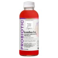 Wholesome Pantry Organic Probiotic Coconut Watermelon Elderberry Kombucha, 16 fl oz, 16 Fluid ounce