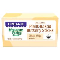 Wholesome Pantry Organic Dairy-Free Plant-Based Buttery Sticks, 4 count, 16 oz