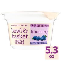 Bowl & Basket Fruit on the Bottom Greek Blueberry Nonfat Yogurt, 5.3 oz, 5.3 Ounce