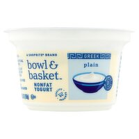 Bowl & Basket Greek Plain Nonfat Yogurt, 5.3 oz, 5.3 Ounce