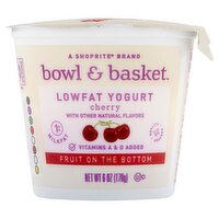 Bowl & Basket Fruit on the Bottom Cherry Lowfat Yogurt, 6 oz, 6 Ounce