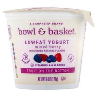 Bowl & Basket Fruit on the Bottom Mixed Berry Lowfat Yogurt, 6 oz, 6 Ounce