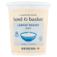 Bowl & Basket Plain Lowfat Yogurt, 32 oz, 32 Ounce