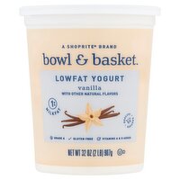 Bowl & Basket Vanilla Lowfat Yogurt, 32 oz, 32 Ounce