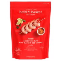 Bowl & Basket Specialty Argentine Raw Wild-Caught Red Shrimp, Jumbo, 42-50 shrimp per bag, 32 oz, 2 Pound