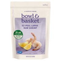 Bowl & Basket Ez-Peel Raw Shrimp, Large, 62-80 shrimp per bag, 32 oz, 2 Pound