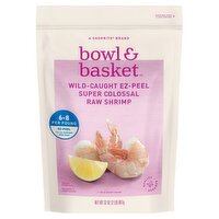 Bowl & Basket Wild-Caught Ez-Peel Raw Shrimp, Super Colossal, 12-16 shrimp per bag, 32 oz