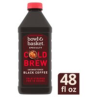 Bowl & Basket Specialty Cold Brew Unsweetened Black Coffee, 48 fl oz