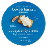 Bowl & Basket Specialty Double Crème Brie Soft Ripened Cheese, 8 oz, 8 Ounce