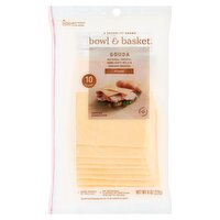 Bowl & Basket Sliced Natural Gouda Cheese, 10 count, 8 oz, 8 Ounce