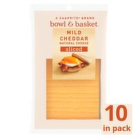 Bowl & Basket Sliced Mild Cheddar Natural Cheese, 10 count, 8 oz