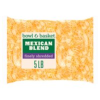 Bowl & Basket Finely Shredded Mexican Blend Cheese, 5 lb