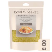 Bowl & Basket Shredded Pepper Jack Cheese, 8 oz, 8 Ounce