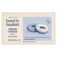 Bowl & Basket Plain Cream Cheese, 8 oz, 8 Ounce