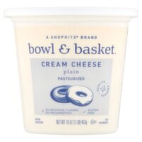 Bowl & Basket Plain Cream Cheese, 16 oz, 16 Ounce