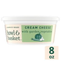 Bowl & Basket Cream Cheese with Garden Vegetables, 8 oz, 8 Ounce