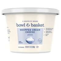 Bowl & Basket Plain Whipped Cream Cheese, 12 oz