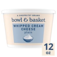 Bowl & Basket Plain Whipped Cream Cheese, 12 oz, 12 Ounce