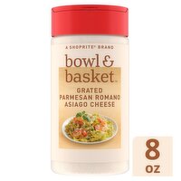 Bowl & Basket Grated Parmesan Romano Asiago Cheese, 8 oz