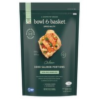 Bowl & Basket Specialty Skin-On & Boneless Chilean Coho Salmon Portions, 32 oz