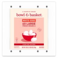 Bowl & Basket White Eggs, Large, 60 count, 120 oz