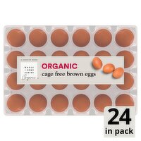 Wholesome Pantry Organic Cage Free Brown Eggs, Large, 24 count, 48 oz, 24 Each