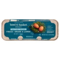 Bowl & Basket Specialty Pasture Raised Fresh Brown Eggs, Large, 12 count, 24 oz